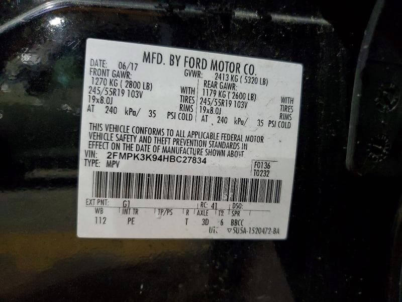 2017 FORD EDGE TITANIUM TITANIUM 13