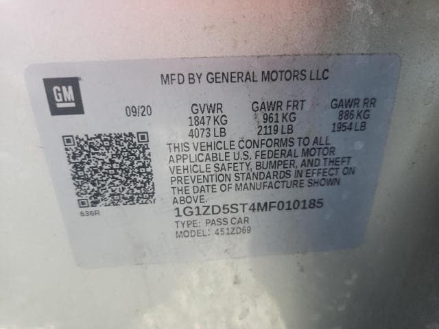 2021 CHEVROLET MALIBU LT 13