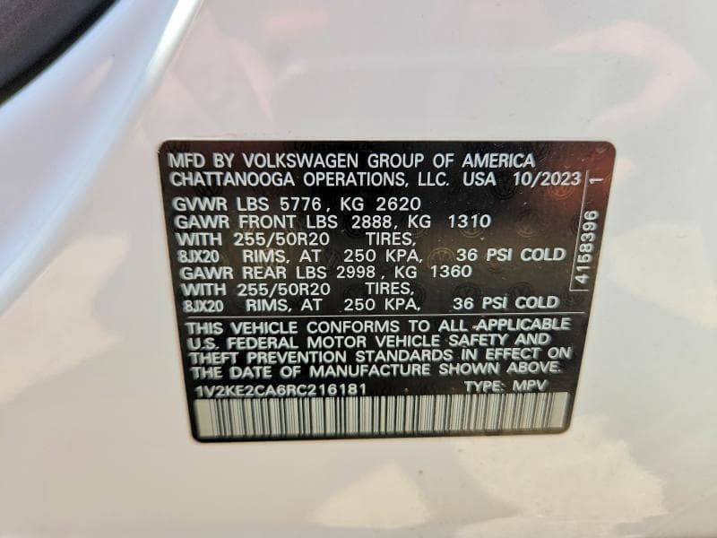 2024 VOLKSWAGEN ATLAS CROSS SPORT SE SE 12