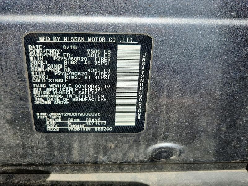 2017 NISSAN ARMADA SL 14