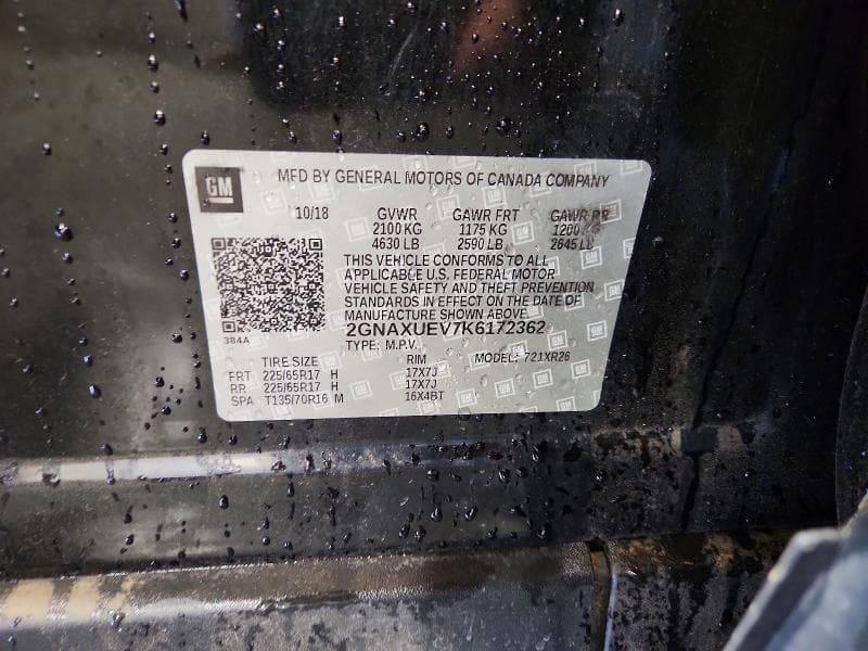2019 CHEVROLET EQUINOX LT LT 14