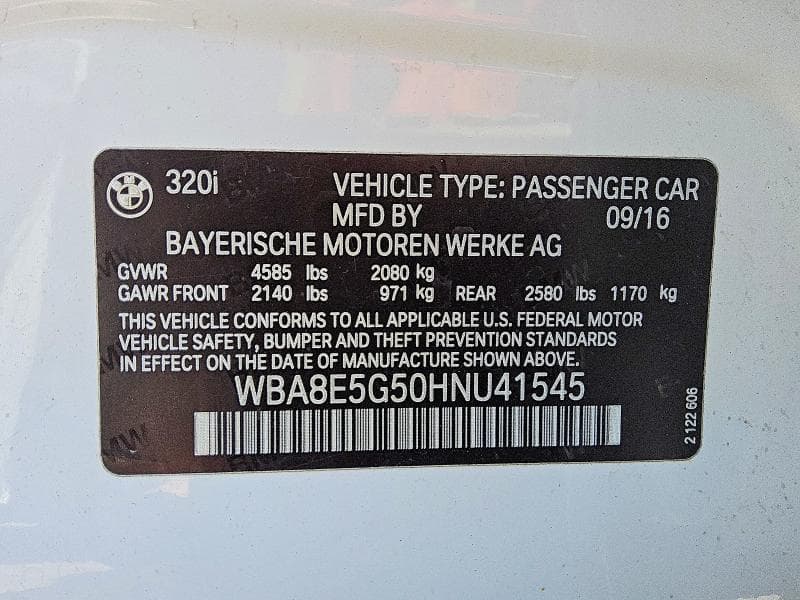 2017 BMW 320 XI 12
