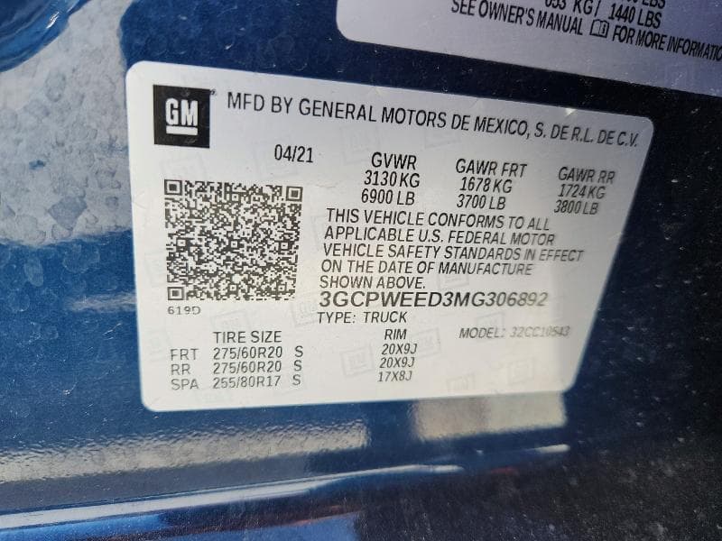 2021 CHEVROLET SILVERADO C1500 LTZ 13