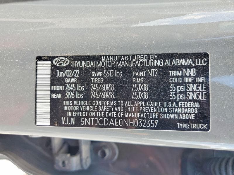 2022 HYUNDAI SANTA CRUZ SEL SEL 13