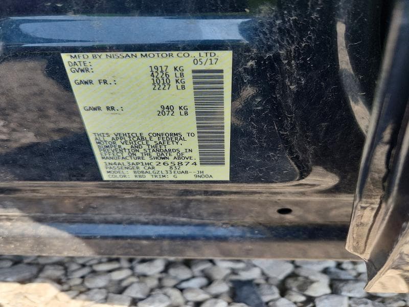 2017 NISSAN ALTIMA 2.5 S 13