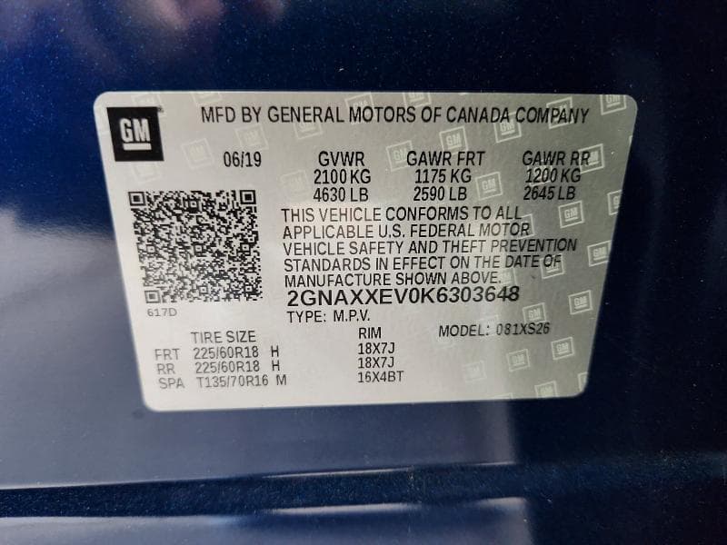 2019 CHEVROLET EQUINOX PREMIER 12