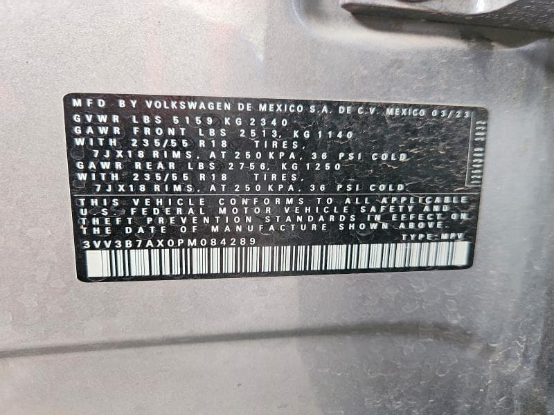 2023 VOLKSWAGEN TIGUAN SE 13