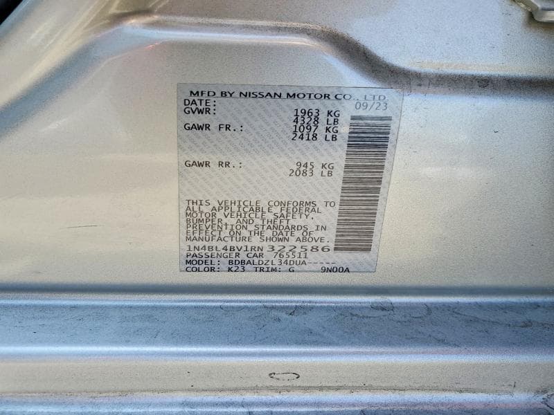 2024 NISSAN ALTIMA S 12