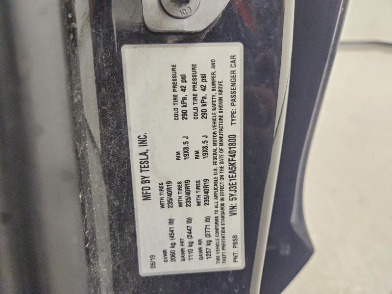 2019 TESLA MODEL 3 11