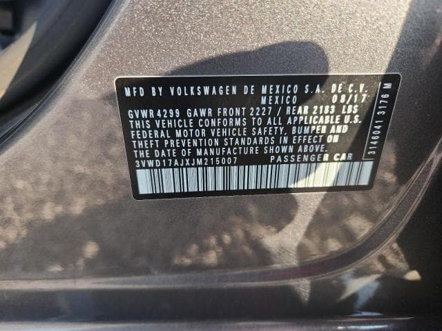 2018 VOLKSWAGEN JETTA SPORT SPORT 12