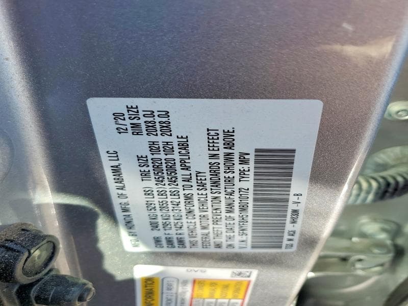 2021 HONDA PASSPORT EXL 12