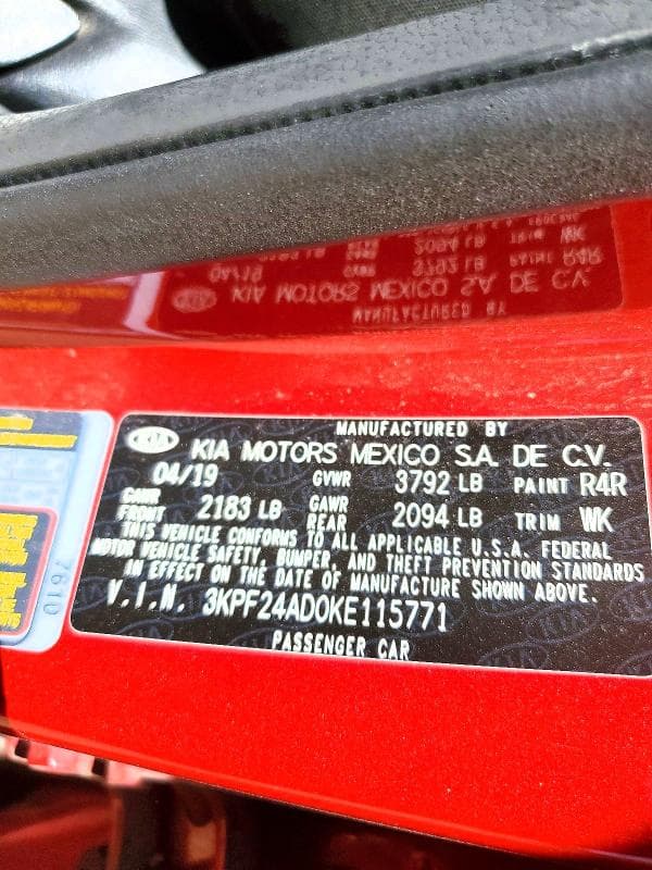 2019 KIA FORTE LXS 12