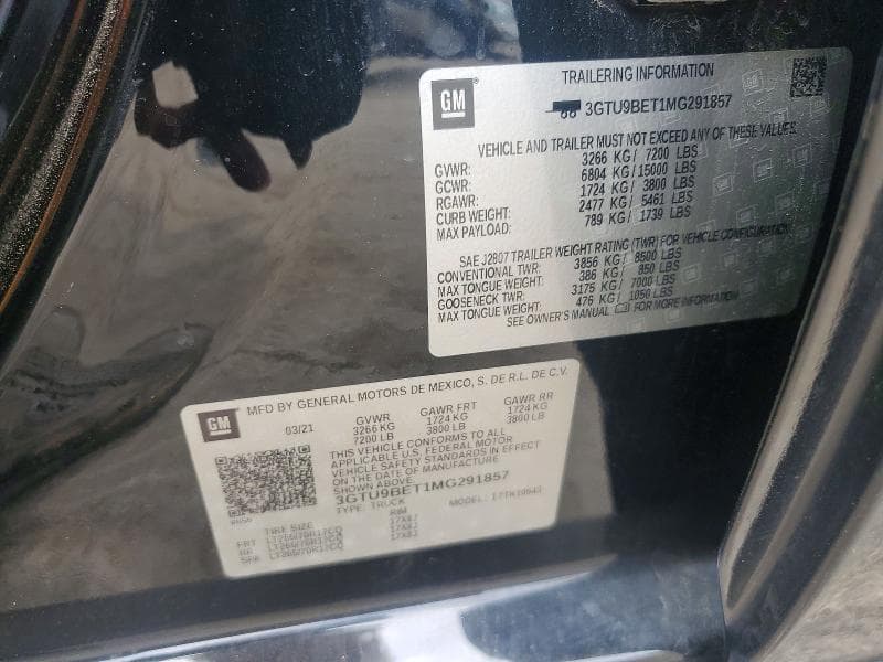 2021 GMC SIERRA K1500 SLE 12