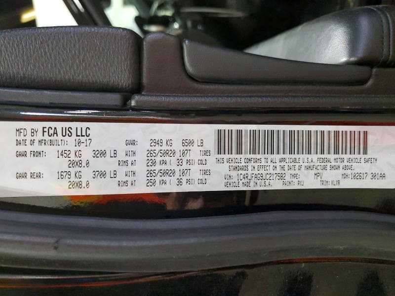 2018 JEEP GRAND CHEROKEE LAREDO LAREDO 14