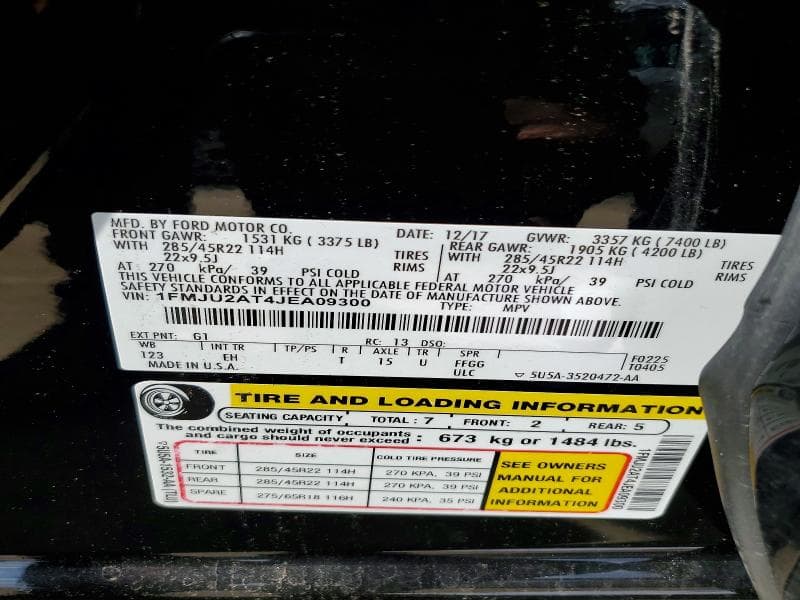 2018 FORD EXPEDITION LIMITED 14