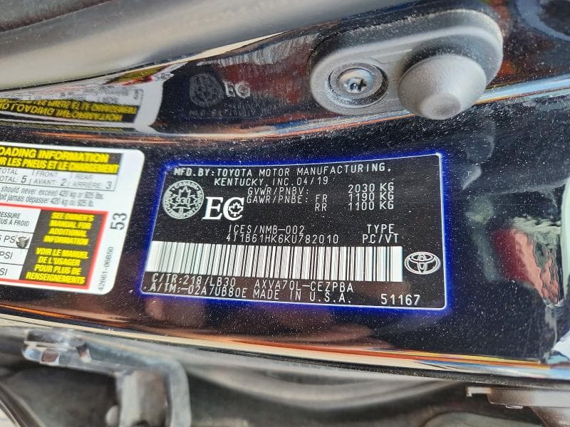 2019 TOYOTA CAMRY XSE XSE 13