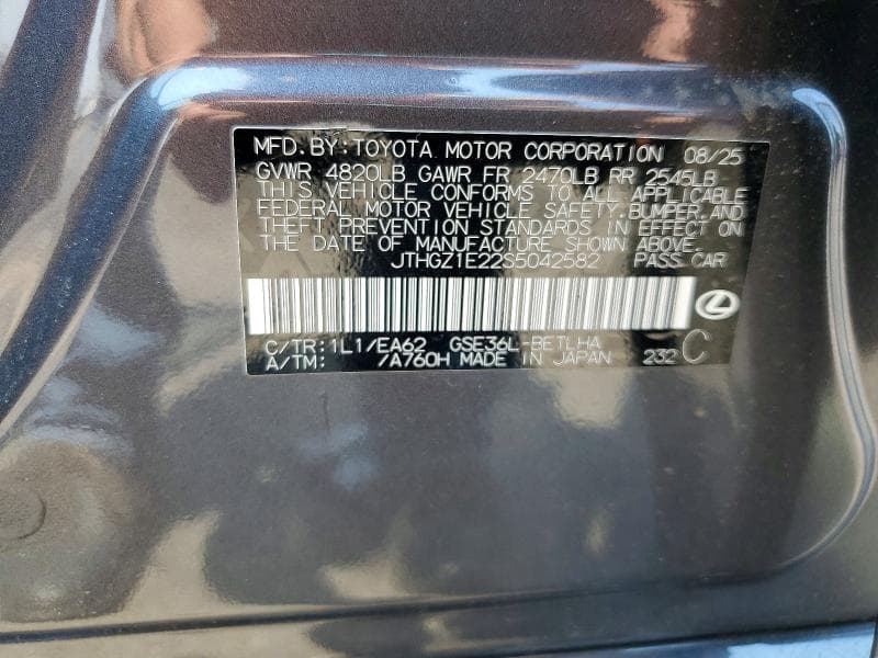 2025 LEXUS IS 350 F SPORT F SPORT 12