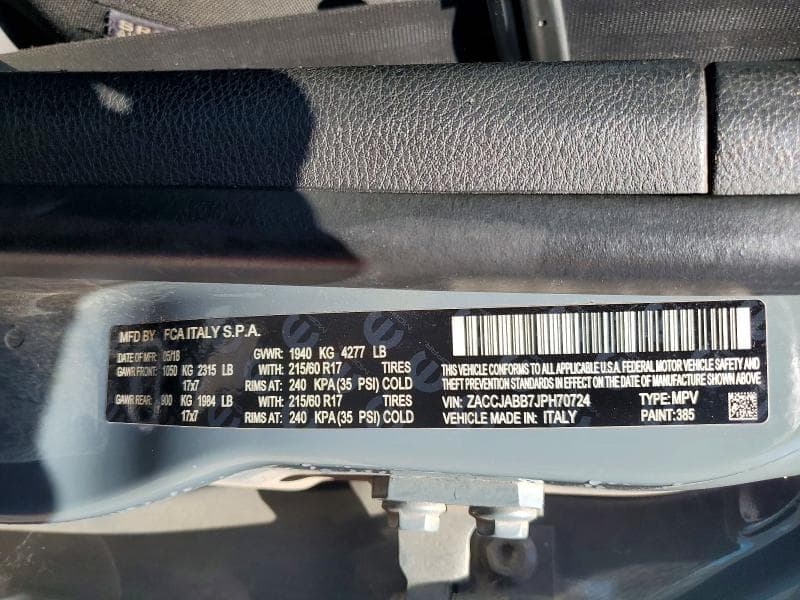2018 JEEP RENEGADE LATITUDE LATITUDE 13