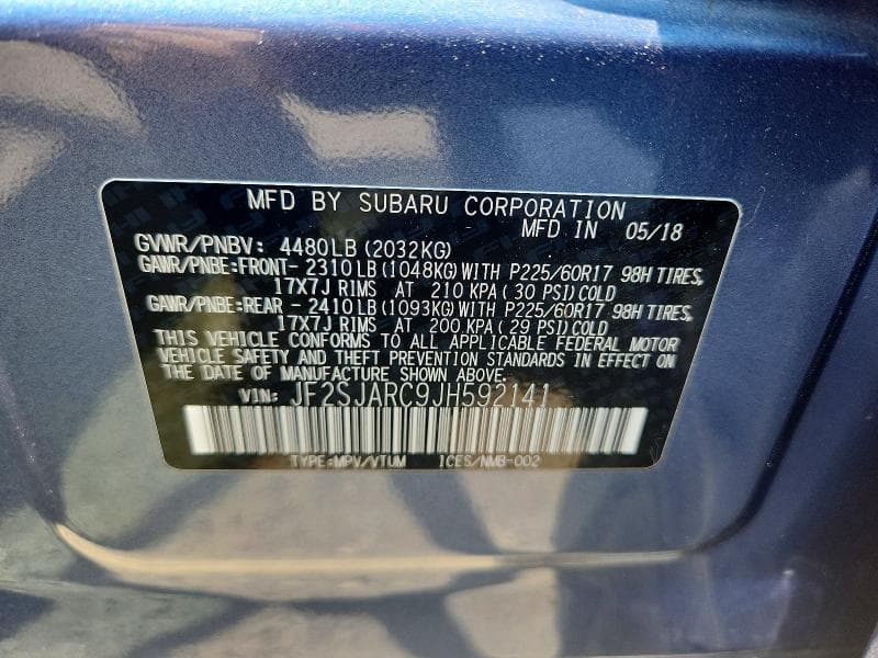 2018 SUBARU FORESTER 2.5I LIMITED 2.5I LIMITED 13