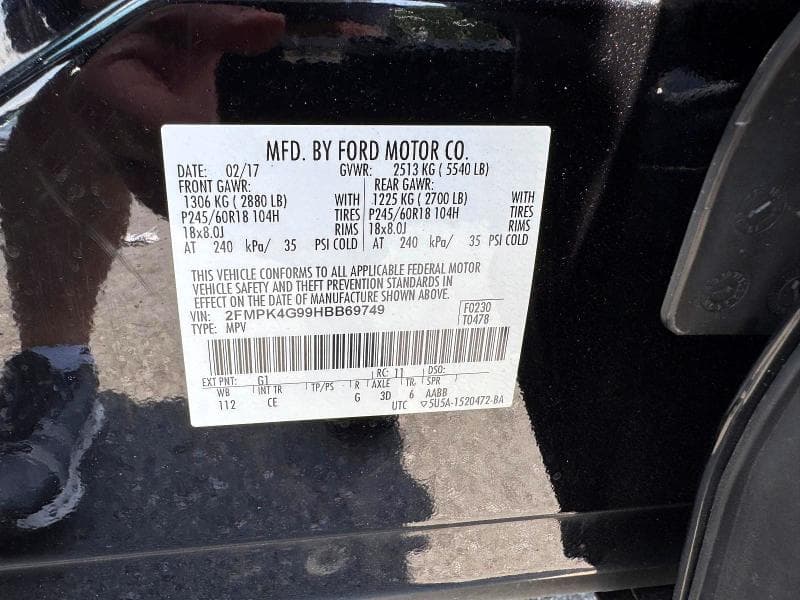 2017 FORD EDGE SE SE 12