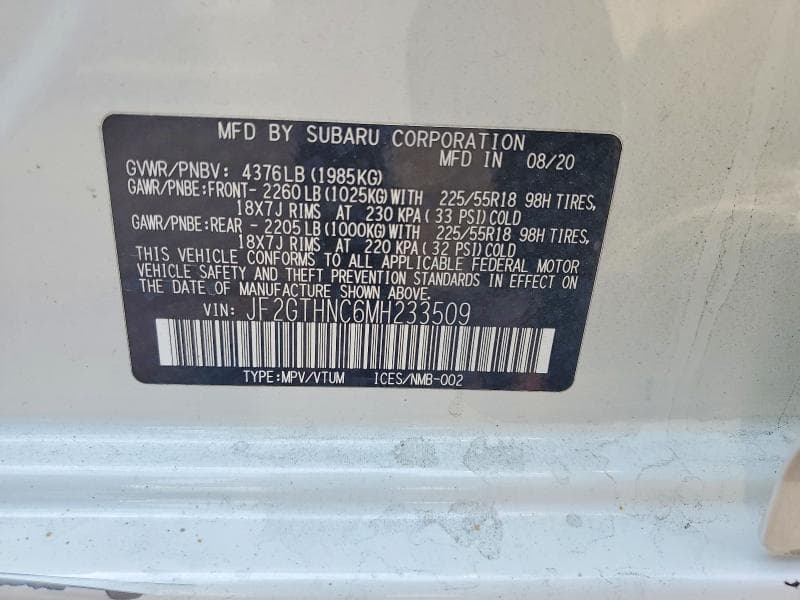 2021 SUBARU CROSSTREK LIMITED LIMITED 14