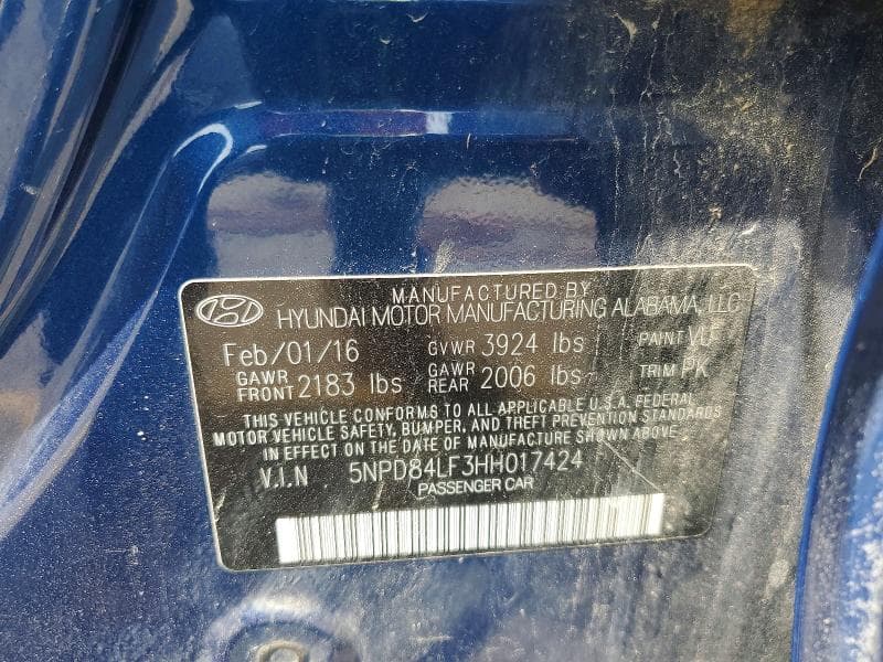 2017 HYUNDAI ELANTRA LIMITED LIMITED 12