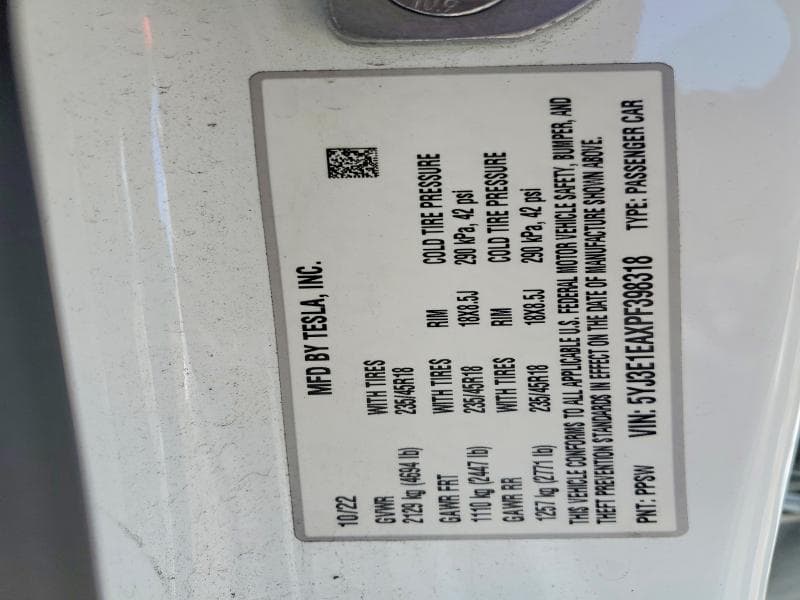 2023 TESLA MODEL 3 12