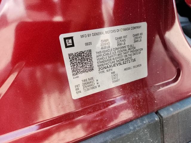 2020 CHEVROLET EQUINOX LT LT 12