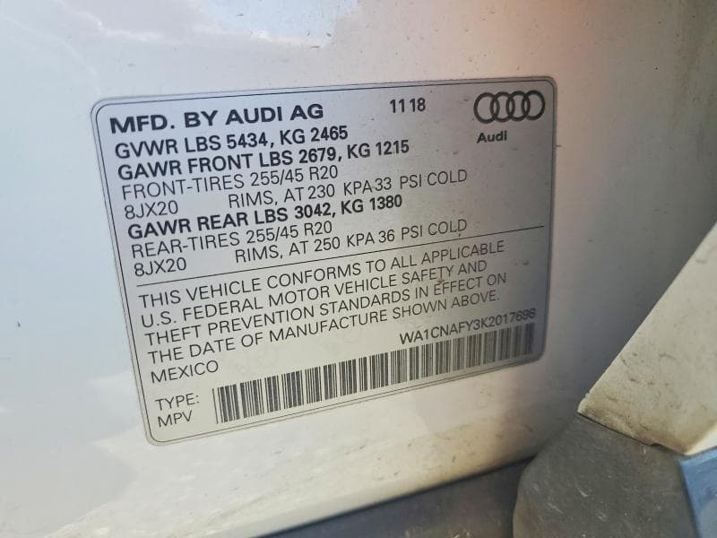 2019 AUDI Q5 PRESTIGE PRESTIGE 13