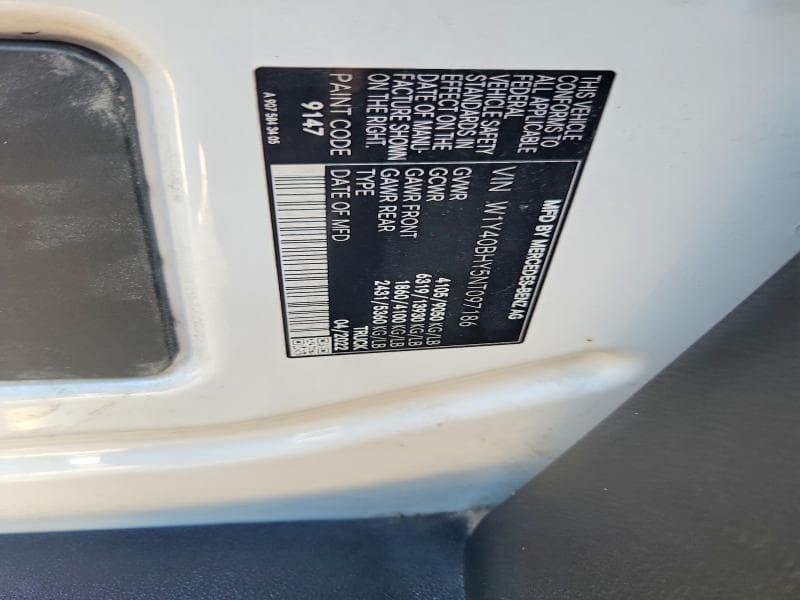 2022 MERCEDES-BENZ SPRINTER 2500 DELIVERY VAN 2500 13