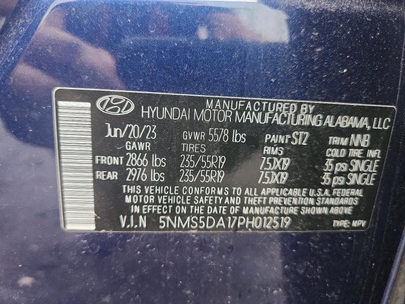 2023 HYUNDAI SANTA FE LIMITED LIMITED 12