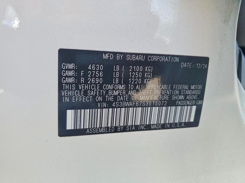 2025 SUBARU LEGACY PREMIUM 12