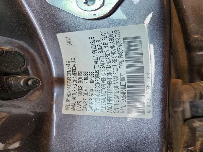 2021 HONDA INSIGHT EX 12