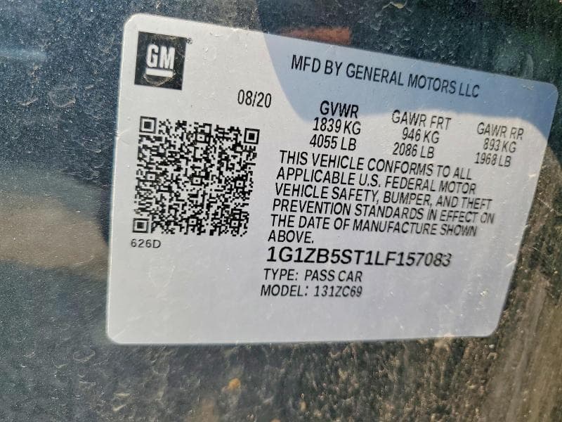 2020 CHEVROLET MALIBU LS 12