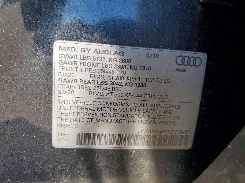 2018 AUDI SQ5 PREMIUM PLUS PREMIUM PLUS 12