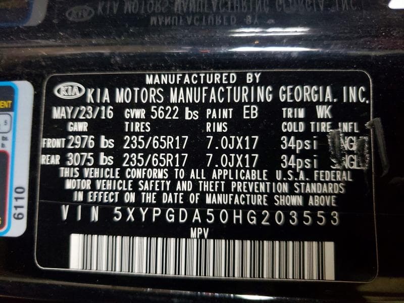 2017 KIA SORENTO LX V6 LX V6 13