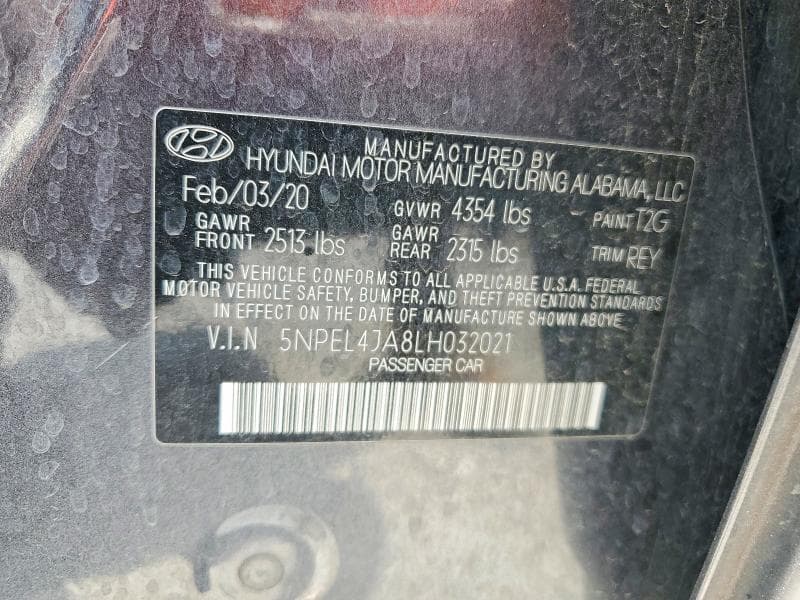 2020 HYUNDAI SONATA SEL 12