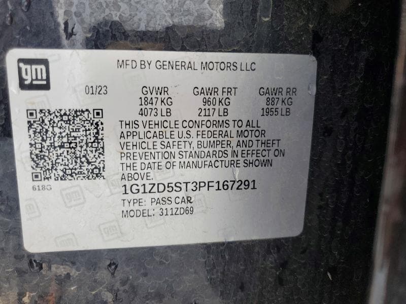 2023 CHEVROLET MALIBU LT 12