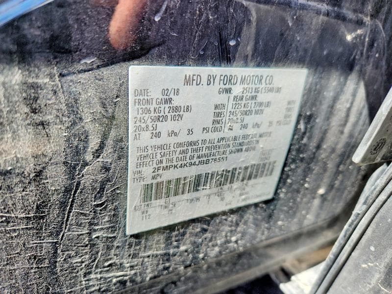 2018 FORD EDGE TITANIUM 12