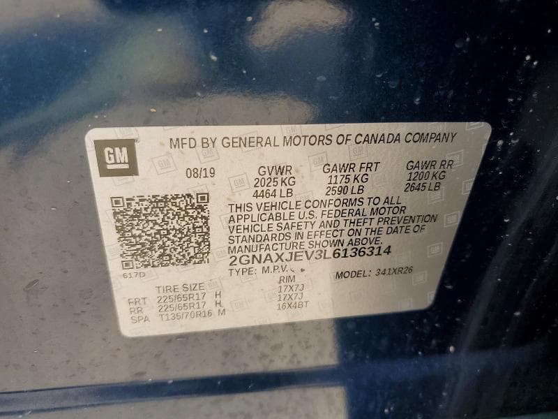 2020 CHEVROLET EQUINOX LT LT 13