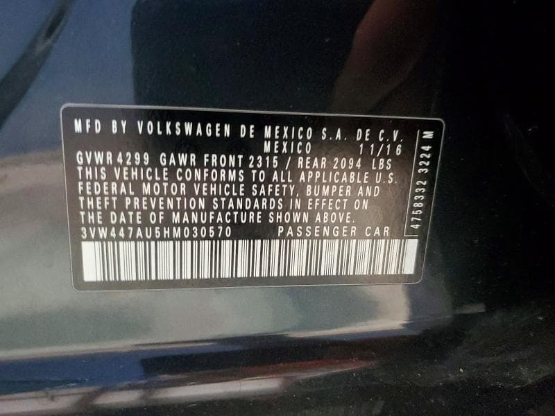 2017 VOLKSWAGEN GTI S/SE 12