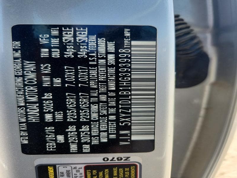 2017 HYUNDAI SANTA FE SPORT 2.4L 13