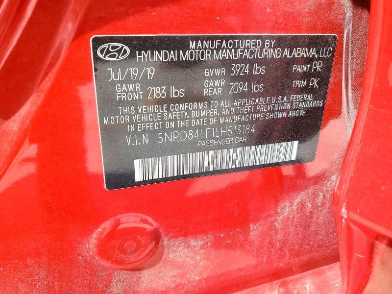 2020 HYUNDAI ELANTRA SEL SEL 13