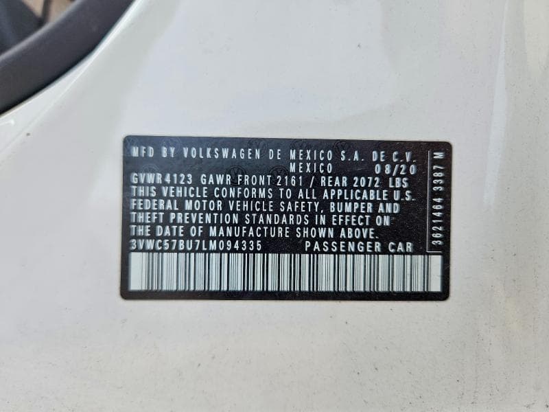2020 VOLKSWAGEN JETTA S S 12