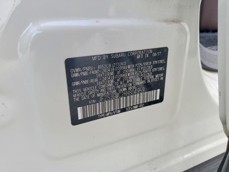 2017 SUBARU FORESTER 2.0XT TOURING 14