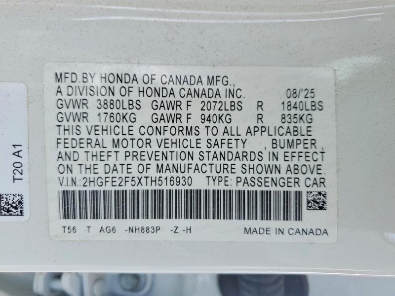 2026 HONDA CIVIC SPORT 12