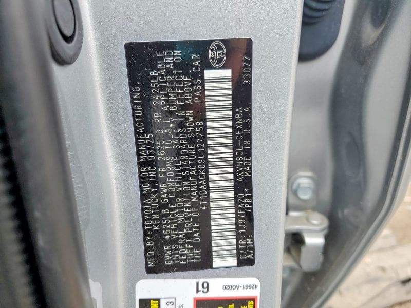 2025 TOYOTA CAMRY LE LE 12
