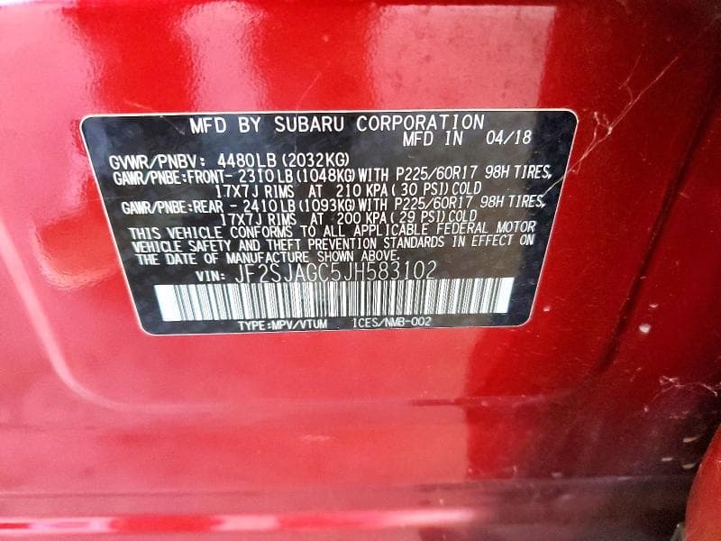 2018 SUBARU FORESTER 2.5I PREMIUM 14