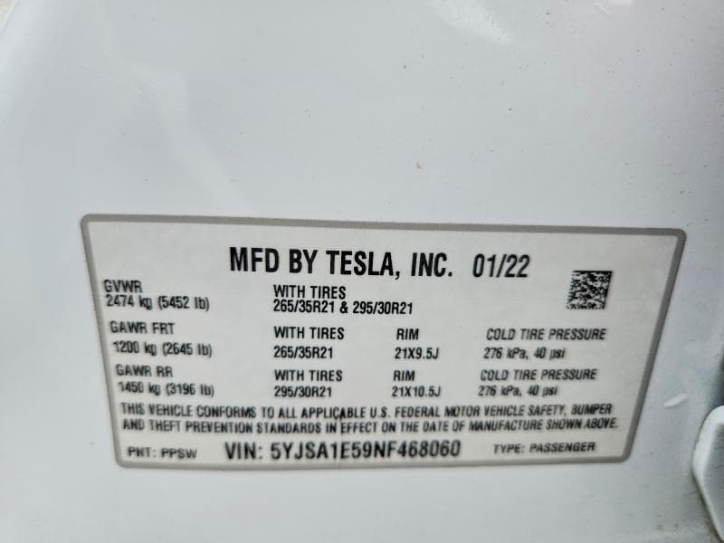 2022 TESLA MODEL S 13