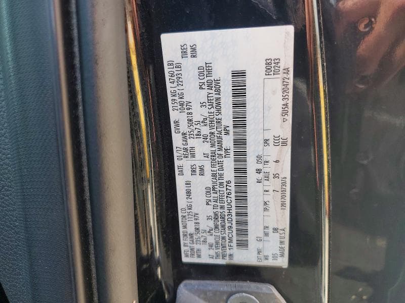2017 FORD ESCAPE TITANIUM 12